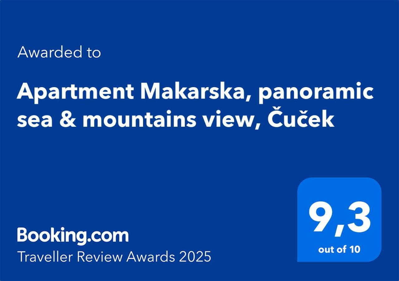 Apartment Makarska, Panoramic Sea & Mountains View, Cucek Dış mekan fotoğraf